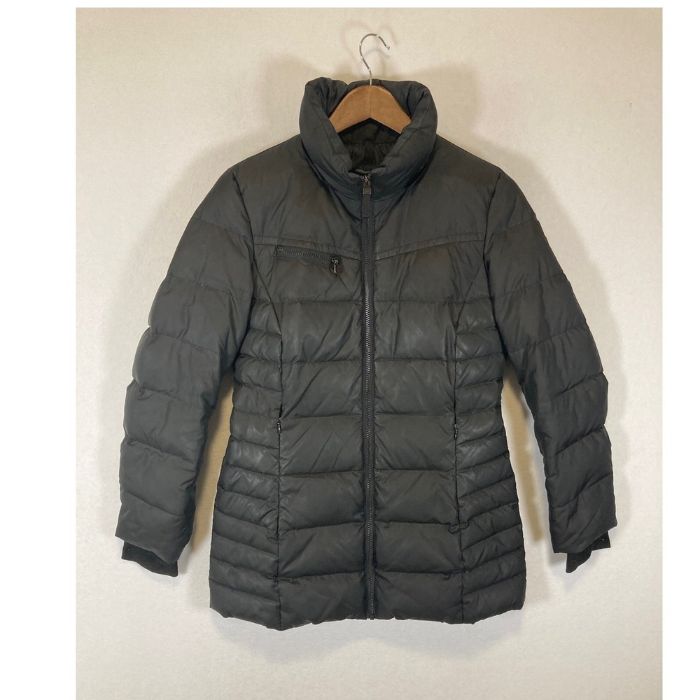 Chic Marc New York Andrew Marc Womens S Black Down Fill Quilted‎ Puffer Jacket